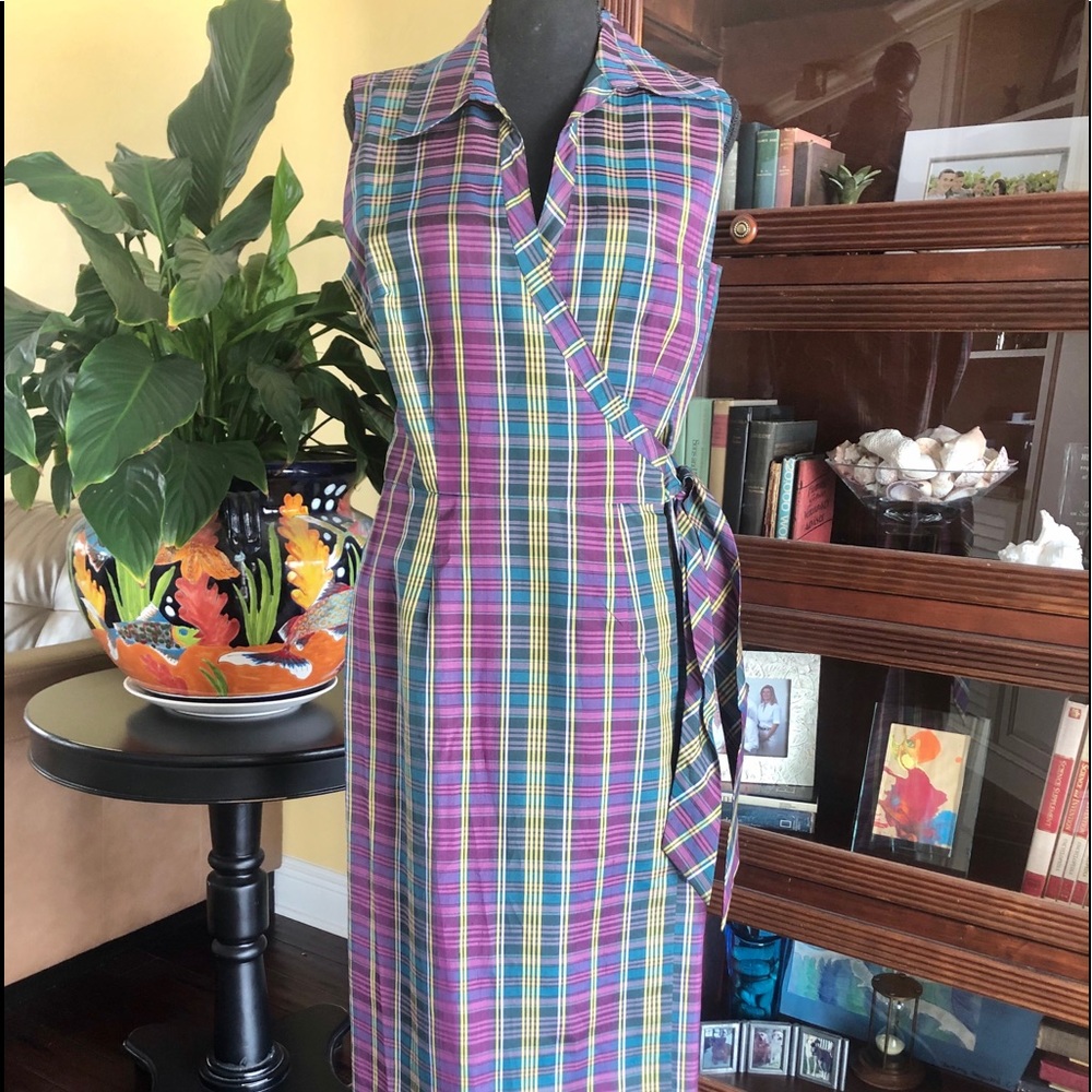 NWT! Beautiful ICE silk wrap dress - size 10